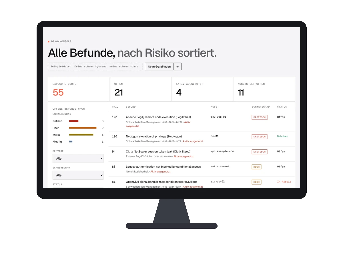 veyrisk — Exposure Management: sehen, was von außen erreichbar ist